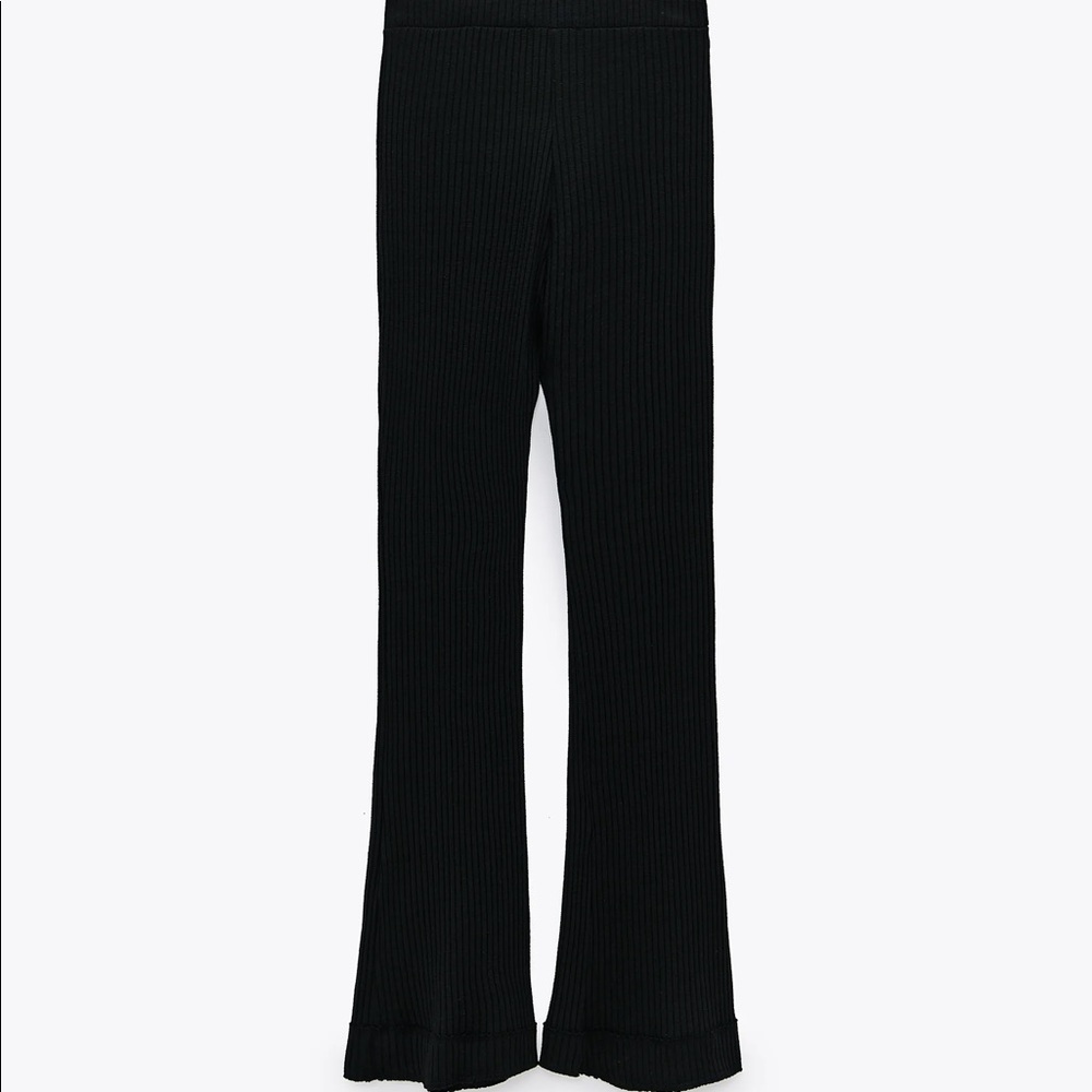 ZARA Ribbed Flared Pants